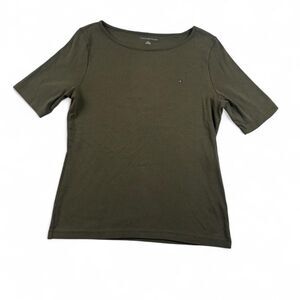 Tommy Hilfiger Women’s Green Tee Large 100% Cotton